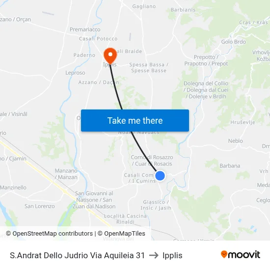 31 Aquileia Street, Sant'Andrat dello Judrio to Ipplis map
