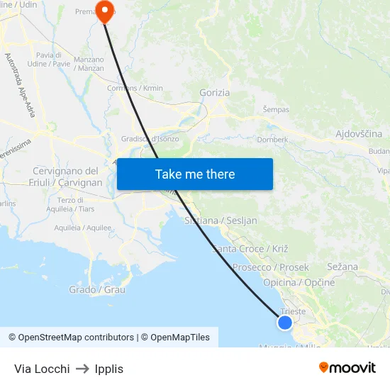 Locchi Street to Ipplis map