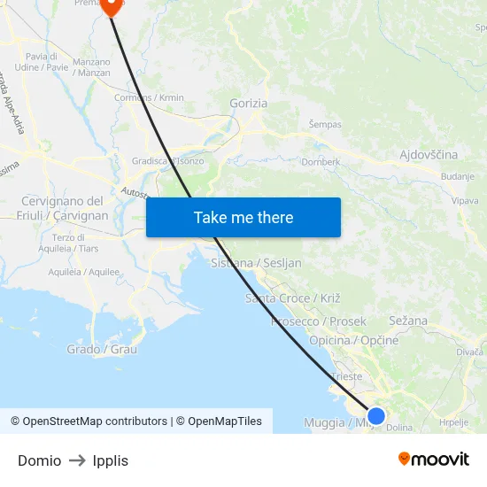 Domio to Ipplis map
