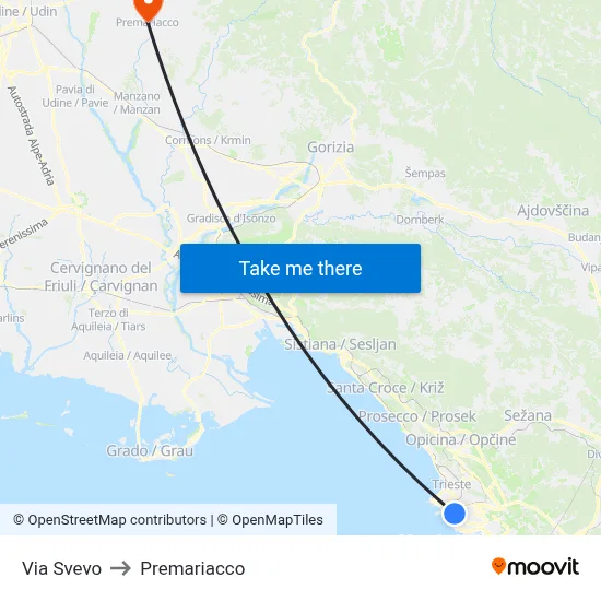 Svevo Street to Premariacco map