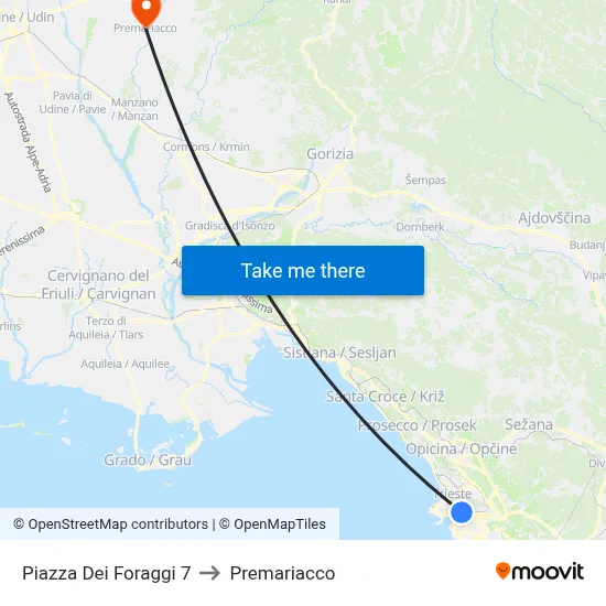 Forage Square 7 to Premariacco map
