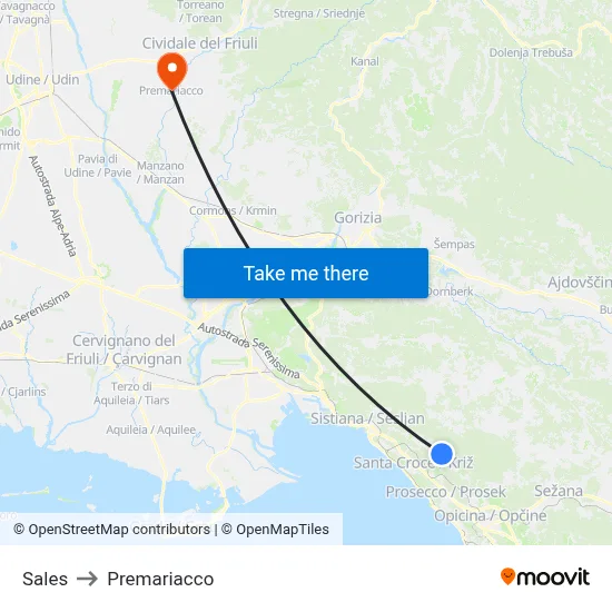 Sales to Premariacco map