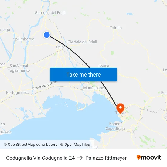 Codugnella Codugnella Street 24 to Rittmeyer Palace map
