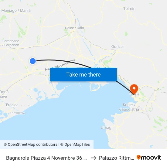 Bagnarola November 4th Square 36 (Church) to Rittmeyer Palace map