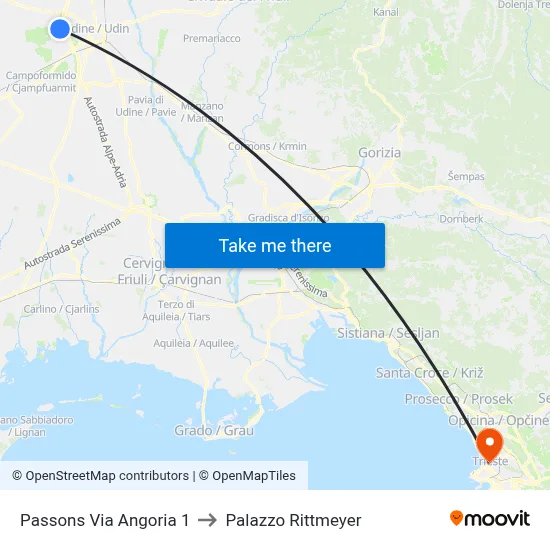 Passons Angoria Street 1 to Rittmeyer Palace map
