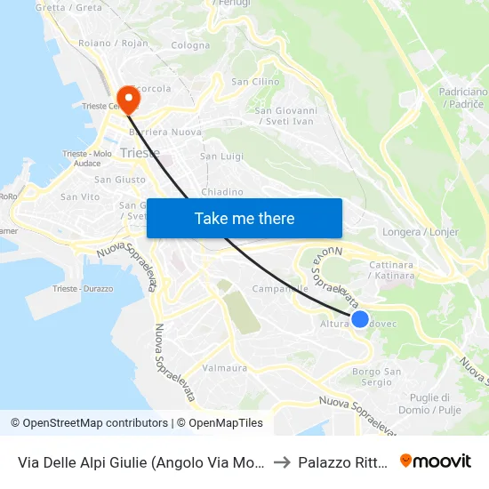 Julian Alps Street (Corner of Monte Peralba) to Rittmeyer Palace map