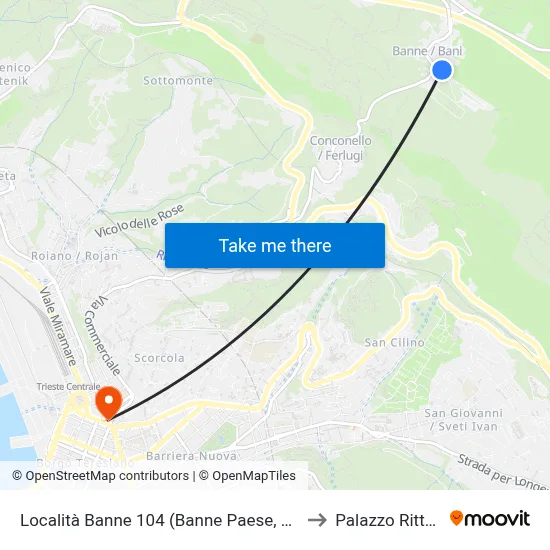 Banne 104 (Banne Village, Former Barracks) to Rittmeyer Palace map