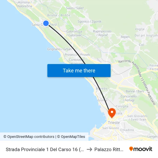 Provincial Road 1 of Carso 16 (Kiosk) to Rittmeyer Palace map