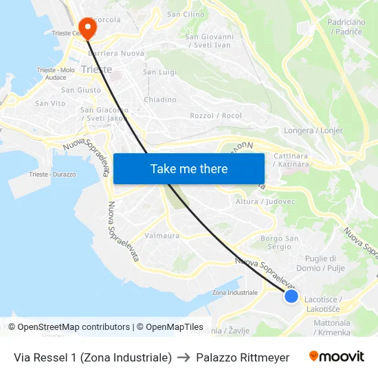 1 Ressel Street (Industrial Zone) to Rittmeyer Palace map