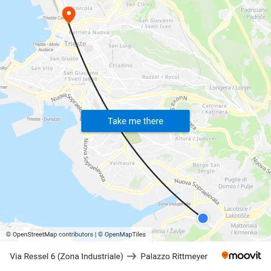 Ressel Street 6 (Industrial Zone) to Rittmeyer Palace map