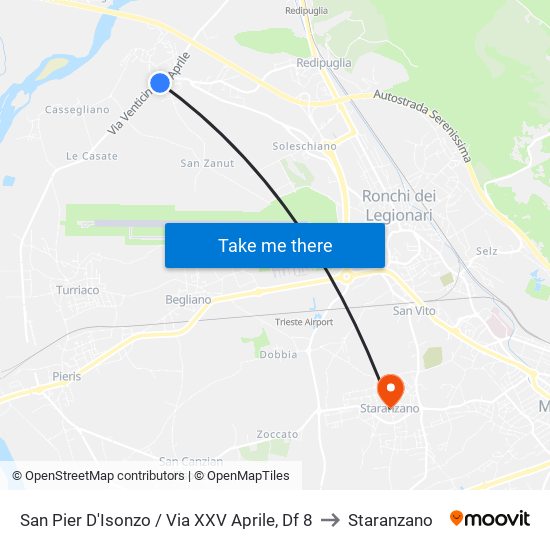 San Pier D'Isonzo / Via XXV Aprile, Df 8 to Staranzano map
