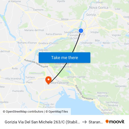 Gorizia Via Del San Michele 263/C (Stabilimento Witor'S) to Staranzano map