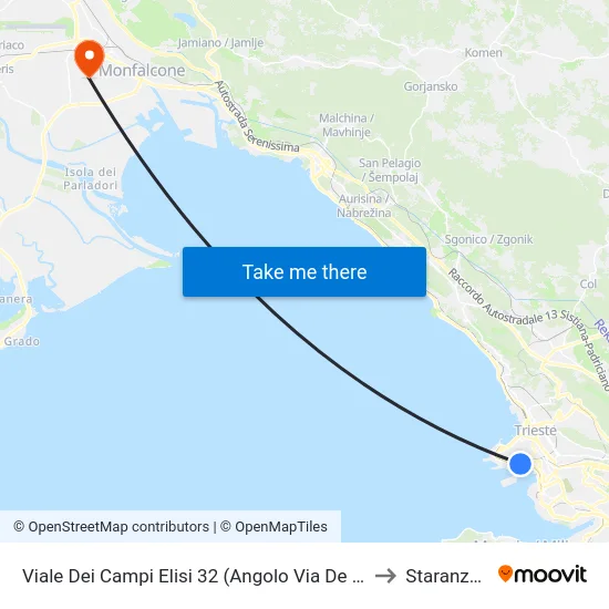 Viale Dei Campi Elisi 32 (Angolo Via De Coletti) to Staranzano map