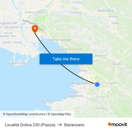 Dolina Location 230 (Square) to Staranzano map
