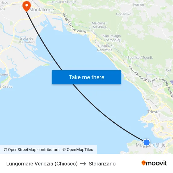 Venice Waterfront (Kiosk) to Staranzano map