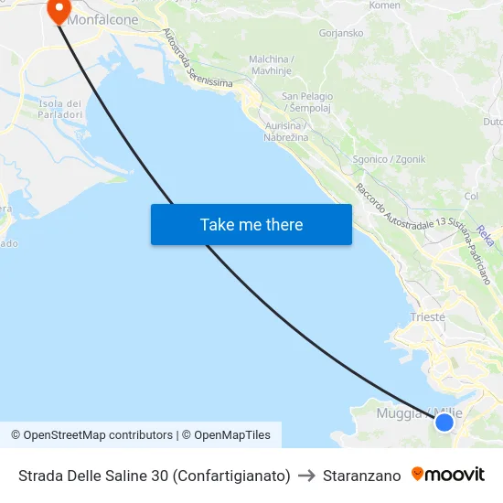 Strada Delle Saline 30 (Confartigianato) to Staranzano map