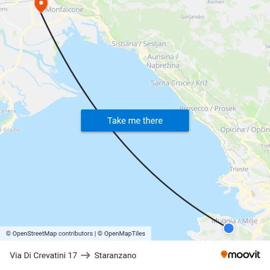 Crevatini Street 17 to Staranzano map