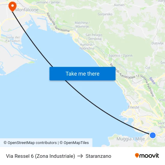 Via Ressel 6 (Zona Industriale) to Staranzano map