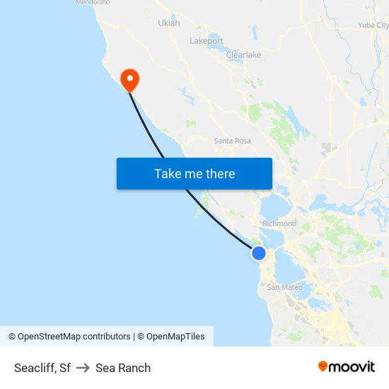 Seacliff, Sf to Sea Ranch map