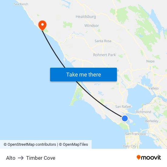 Alto to Timber Cove map