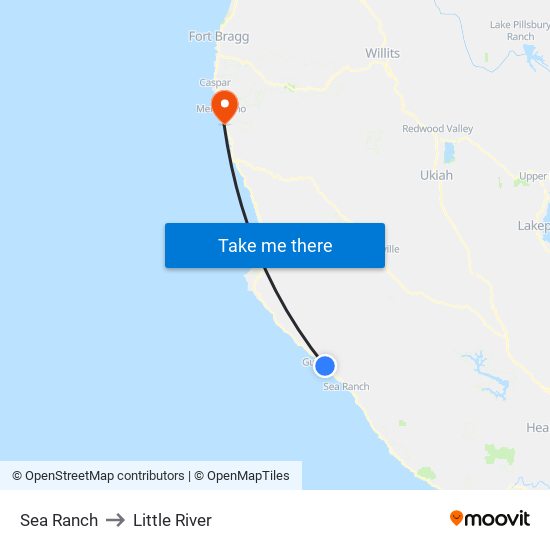 Sea Ranch to Little River map