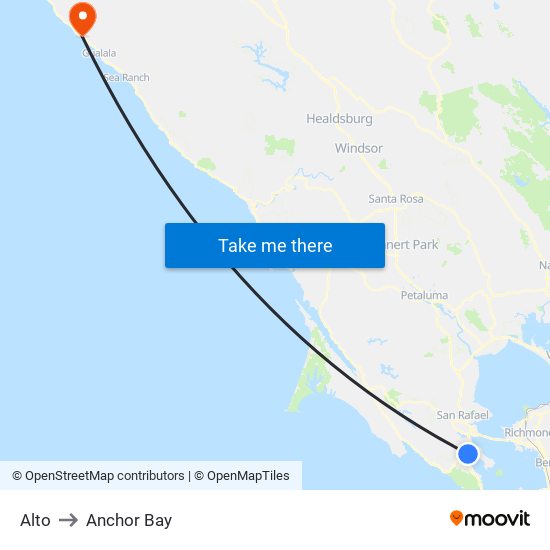 Alto to Anchor Bay map