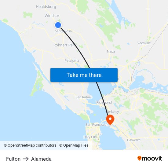 Fulton to Alameda map