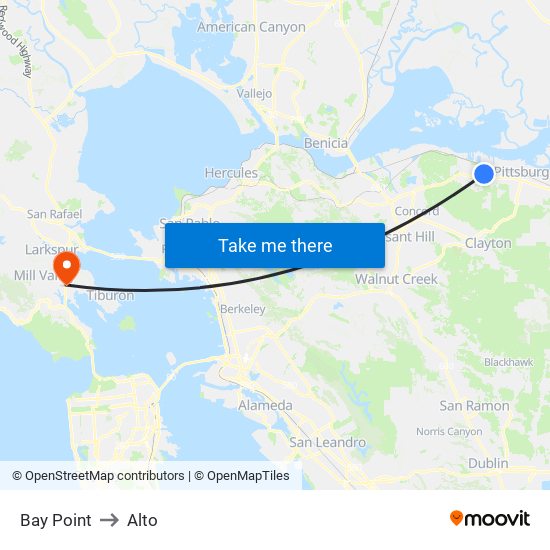 Bay Point to Alto map