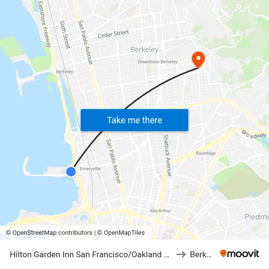 Hilton Garden Inn San Francisco/Oakland Bay Bridge to Berkeley map