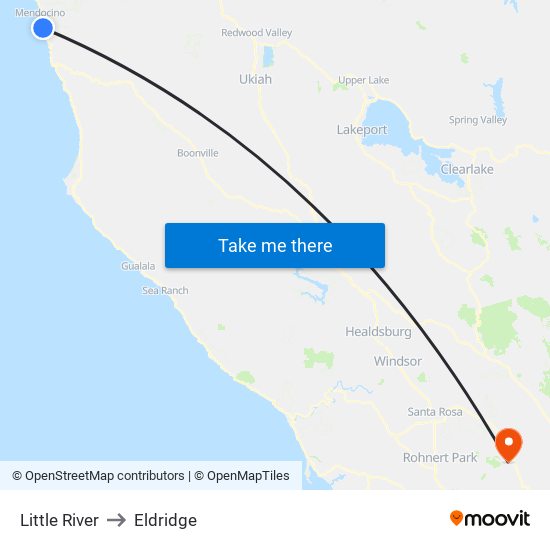 Little River to Eldridge map