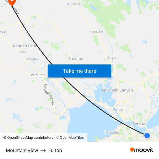 Mountain View to Fulton map