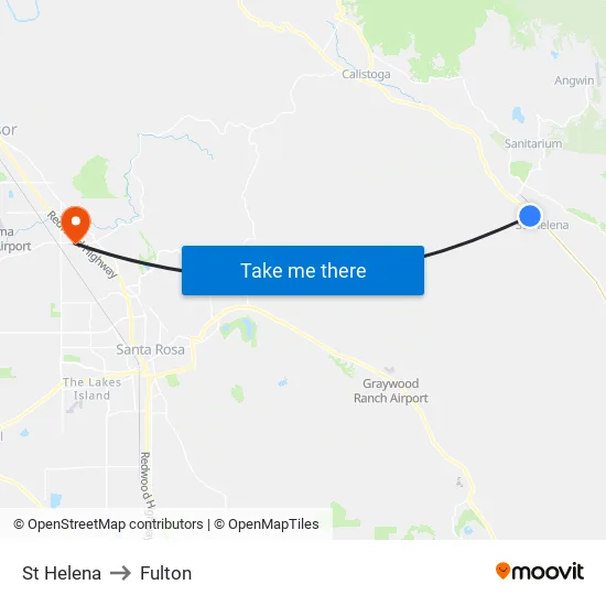 St Helena to Fulton map