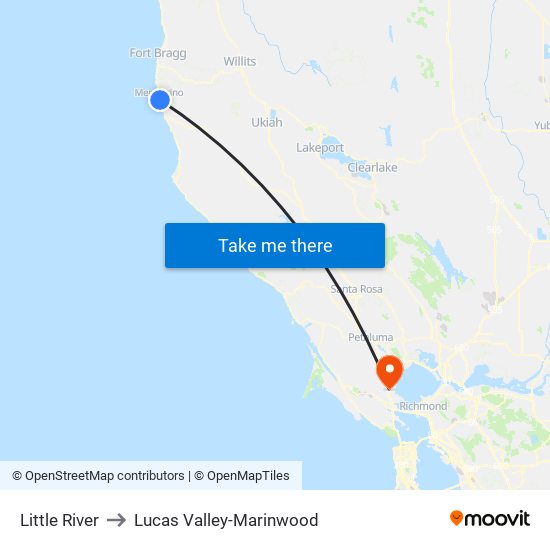 Little River to Lucas Valley-Marinwood map