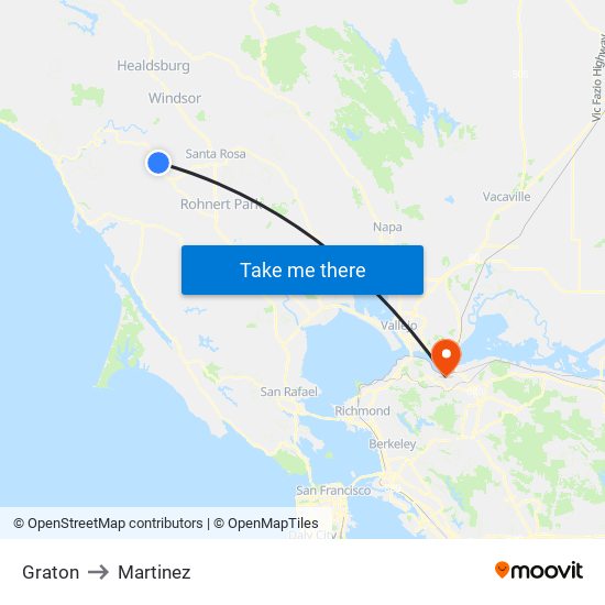 Graton to Martinez map