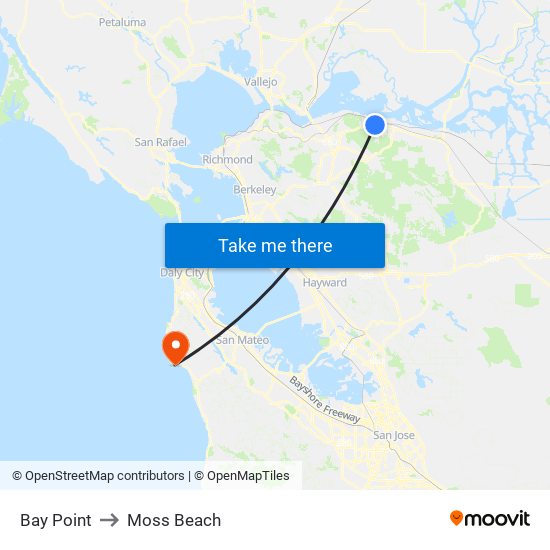 Bay Point to Moss Beach map