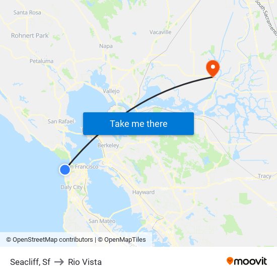 Seacliff, Sf to Rio Vista map