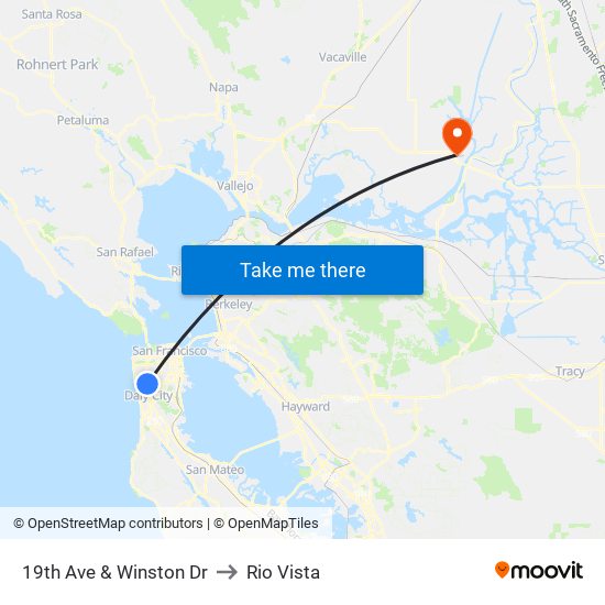 19th Ave & Winston Dr to Rio Vista map