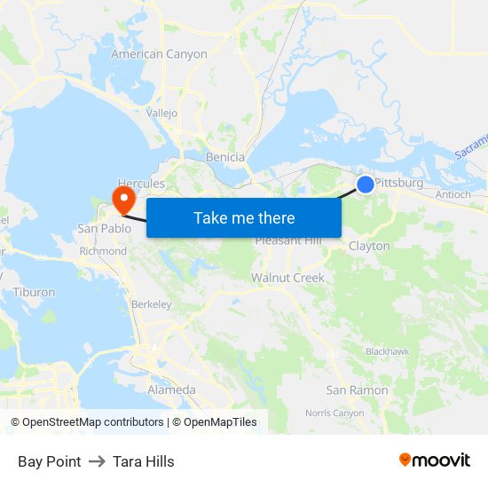 Bay Point to Tara Hills map