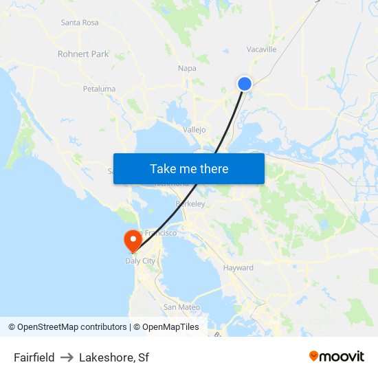 Fairfield to Lakeshore, Sf map