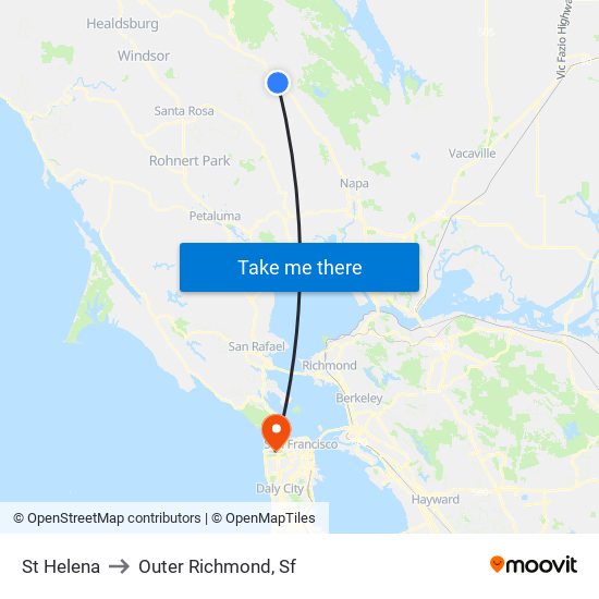 St Helena to Outer Richmond, Sf map