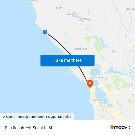 Sea Ranch to Seacliff, Sf map