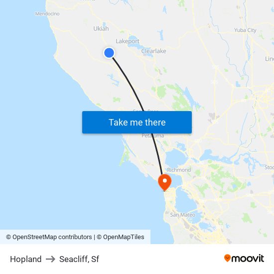 Hopland to Seacliff, Sf map