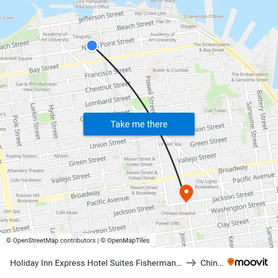 Holiday Inn Express Hotel Suites Fisherman s Wharf an IHG Hotel San Francisco to Chinatown map