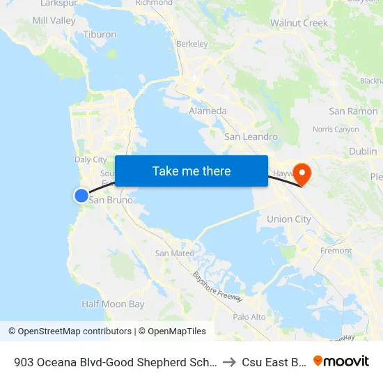 903 Oceana Blvd-Good Shepherd School to Csu East Bay map