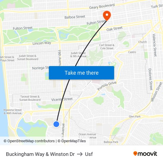 Buckingham Way & Winston Dr to Usf map