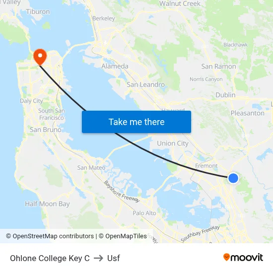 Ohlone College Key C to Usf map