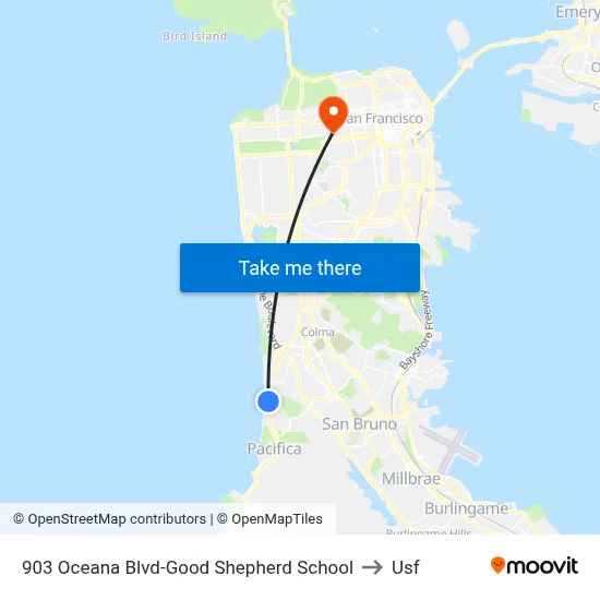 903 Oceana Blvd-Good Shepherd School to Usf map