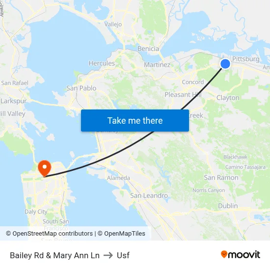 Bailey Rd & Mary Ann Ln to Usf map