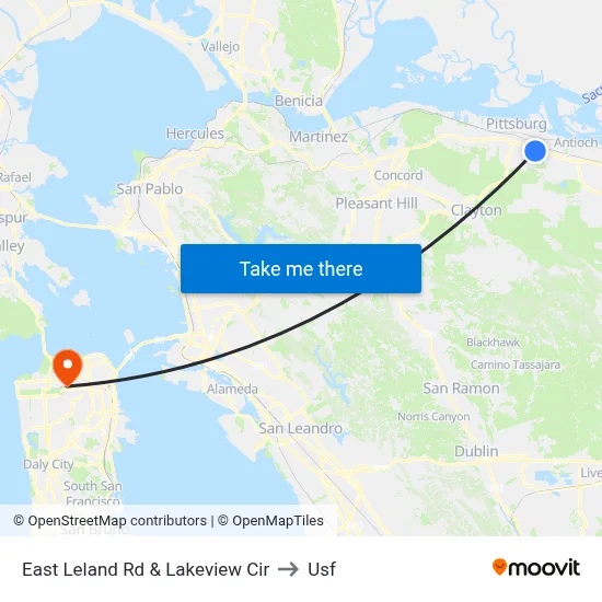 East Leland Rd & Lakeview Cir to Usf map