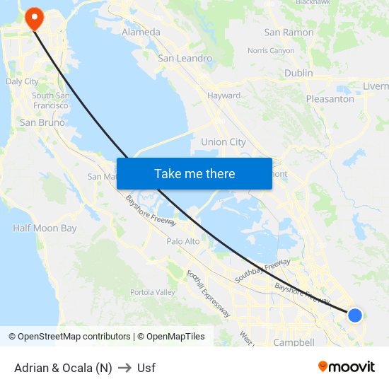 Adrian & Ocala (N) to Usf map